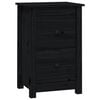 vidaXL Szafka nocna, czarny, 40x35x61,5 cm, lite drewno sosnowe