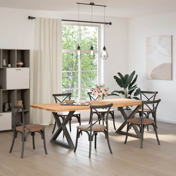 vidaXL Nogi do stołu jadalnego 2 szt. Białe 90x(72-73,3) cm Stal