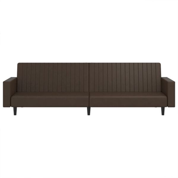 vidaXL 2-osobowa sofa, brązowa, sztuczna sk&oacute;ra