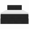vidaXL Ł&oacute;żko z miejscem na przechowywanie i LED Czarny 120 x 190 cm