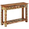 vidaXL Stolik konsolowy, 110x30x76 cm, lite drewno z odzysku