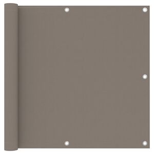 vidaXL Parawan balkonowy, taupe, 90x500 cm, tkanina Oxford