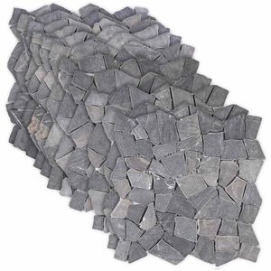 vidaXL Płytki Mozaikowe ciemnoszary 30 x 30 cm Marmur