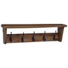 vidaXL Wieszak brązowy 50 x 10 x 14 cm Lite drewno mahoniowe