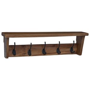 vidaXL Wieszak brązowy 50 x 10 x 14 cm Lite drewno mahoniowe