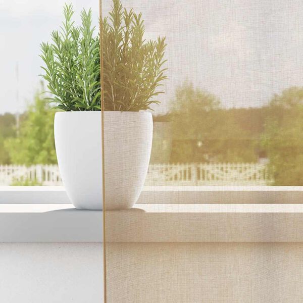 vidaXL Zasłony woalowe z przelotkami 2 szt. Piaskowe