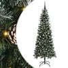 vidaXL Sztuczna choinka zielony 210 cm PVC, plastik i stal
