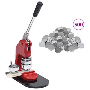 vidaXL Maszynka do przypinek i 500 szt. przypinek, 44 mm