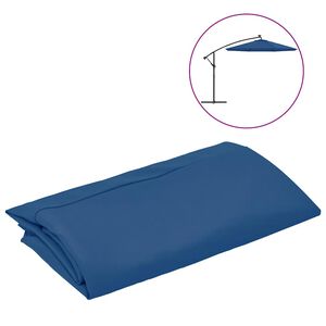 vidaXL Zamienne pokrycie parasola ogrodowego, lazurowe, 300 cm