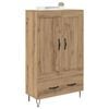 vidaXL Highboard z szufladą Dąb rzemieślniczy 69,5 x 31 x 115 cm