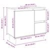 vidaXL Szafka pod umywalkę, dąb sonoma, 65x33x60 cm