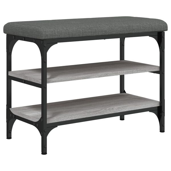 vidaXL Ławka na buty, szary dąb sonoma, 62x32x47 cm