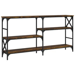 vidaXL Stolik konsolowy, przydymiony dąb, 150x29x76,5 cm