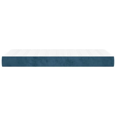 vidaXL Materac kieszeniowy, ciemnoniebieski, 90x200x20 cm, aksamit