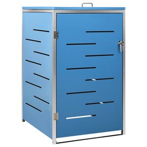vidaXL Osłona na 1 kosz na śmieci, 69x77,5x115 cm, stal nierdzewna