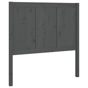 vidaXL Wezgłowie ł&oacute;żka, szare, 80,5x4x100 cm, lite drewno sosnowe