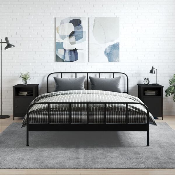 vidaXL Szafki nocne, 2 szt., czarne, 40x42x60 cm