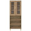 vidaXL Highboard Dąb rzemieślniczy 69,5 x 34 x 180 cm
