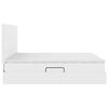 vidaXL Ł&oacute;żko z miejscem na przechowywanie i LED z LED Czysta Biała