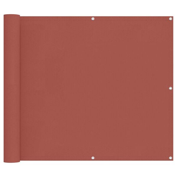 vidaXL Ekran balkonowy terakota 100 x 1000 cm Materiał Oxford