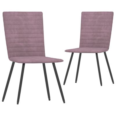 vidaXL Krzesła stołowe, 2 szt., różowe, aksamitne