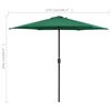 vidaXL Parasol ogrodowy na aluminiowym słupku, 270x246 cm, zielony