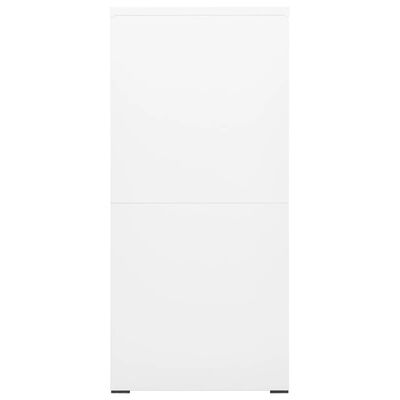 vidaXL Szafka kartotekowa, biała, 46x62x133 cm, stalowa