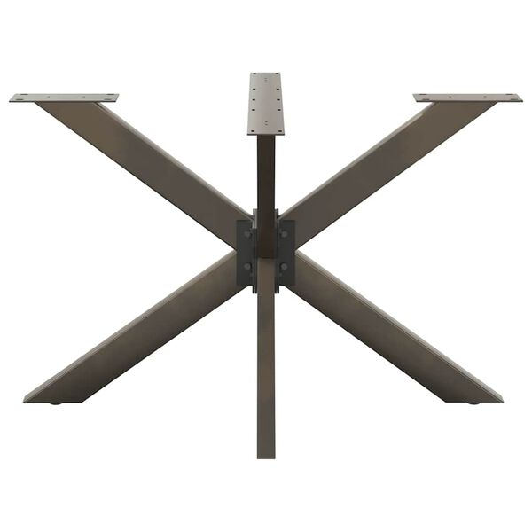 vidaXL Noga do stołu jadalnego Spider Shape Czarny 120x68x(72-73) cm Stal
