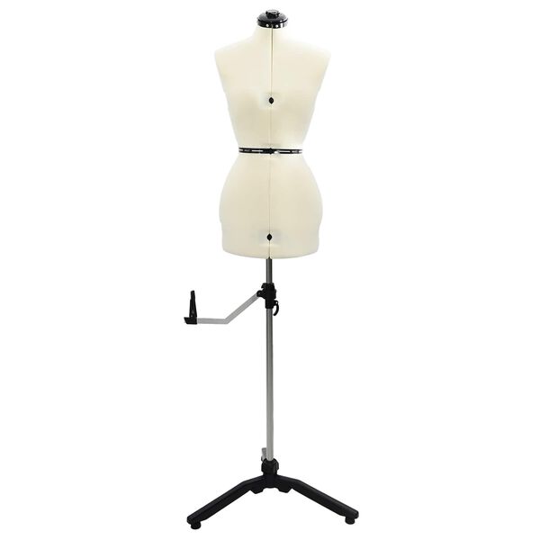 vidaXL Kobieca Regulowana Forma Sukienki Kremowy s Aksamit