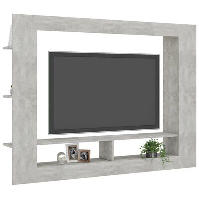 vidaXL Szafka pod TV, szarość betonu, 152x22x113 cm
