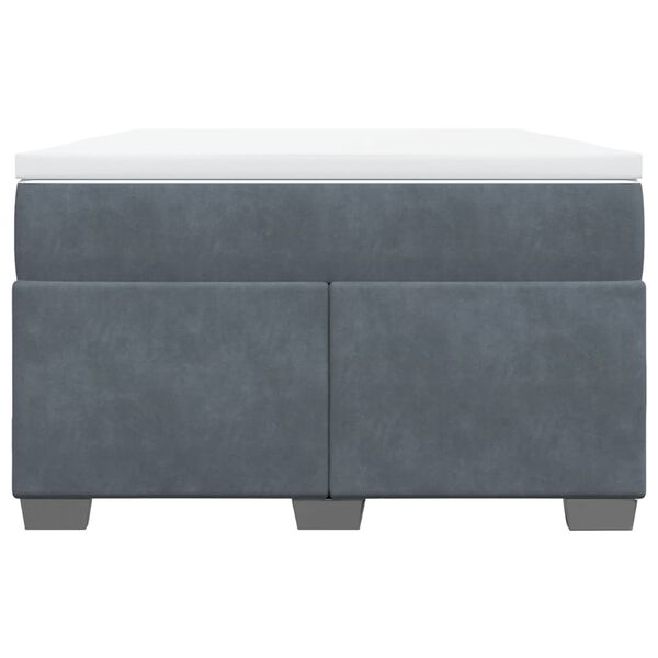 vidaXL Łóżko kontynentalne z materacem, ciemnoszare, 120x200cm aksamit