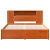 vidaXL Ł&oacute;żko z pojemnikiem i zagł&oacute;wkiem 2 pcs Woskowy Brąz