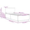 vidaXL Ramka ł&oacute;żka Z zagł&oacute;wkiem Czarny 70 x 190 cm Drewno inżynieryjne