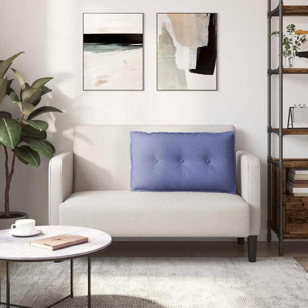 vidaXL Poduszka na plecy Niebieski dżins 80 x 19 x 50 cm tkanina