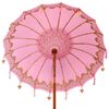 vidaXL Baliński Parasol z Bazą R&oacute;żowy 185 x 185 x 260 cm