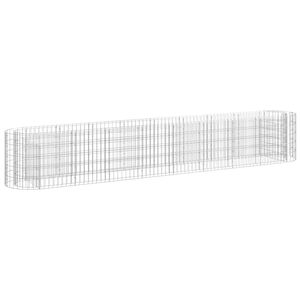 vidaXL Podwyższona donica gabionowa, galwanizowane żelazo 330x50x50 cm