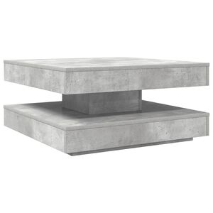 vidaXL Stolik kawowy obrotowy 360 stopni, betonowy, szary, 70x70x34,5 cm
