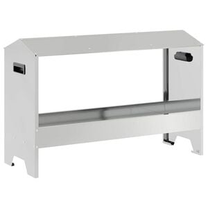vidaXL Koryto do karmienia kurczak&oacute;w Srebrny 81 x 32 x 53,5 cm