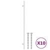 vidaXL Uchwyty do szafek, 10 szt., srebrne, 320 mm, stal nierdzewna
