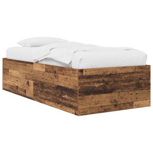 vidaXL Rama ł&oacute;żka podłogowego Stare drewno 80 x 200 cm