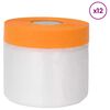 vidaXL Arkusz ochronny z taśmą klejącą 12 pcs 55 x 3300 cm HDPE