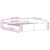 vidaXL Ramka łóżka Z zagłówkiem Stare drewno 203 x 203 x 50 cm