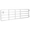 vidaXL Brama do zagrody, 5 pręt&oacute;w, stal, (150-400)x90 cm, srebrna