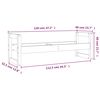 vidaXL Stojak na opony, 120x40x40 cm, lite drewno sosnowe