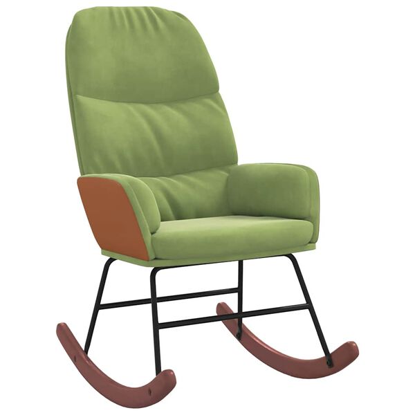 vidaXL Fotel bujany, jasnozielony, tapicerowany aksamitem