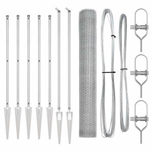 vidaXL Słupek ogrodzeniowy. srebrny