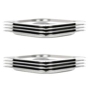 vidaXL Pojemniki gastronomiczne 8 szt., GN 1/2, 20 mm, stal nierdzewna
