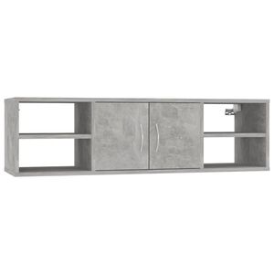 vidaXL P&oacute;łka ścienna, szarość betonu, 102x30x29 cm