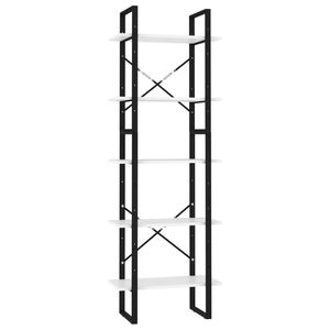 vidaXL 5-poziomowy regał na książki, biały, 60x30x175 cm