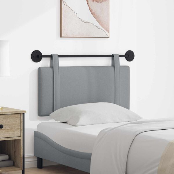 vidaXL Wisząca Głowa Gładki Jasnoszary 100 x 55 x 5 cm tkanina